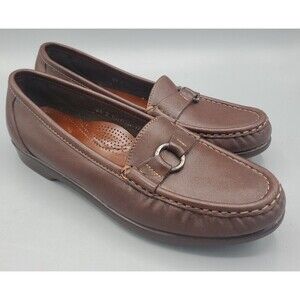 SAS Women's Simplify Slip-On Leather Loafers Size 8.5 N Brown
